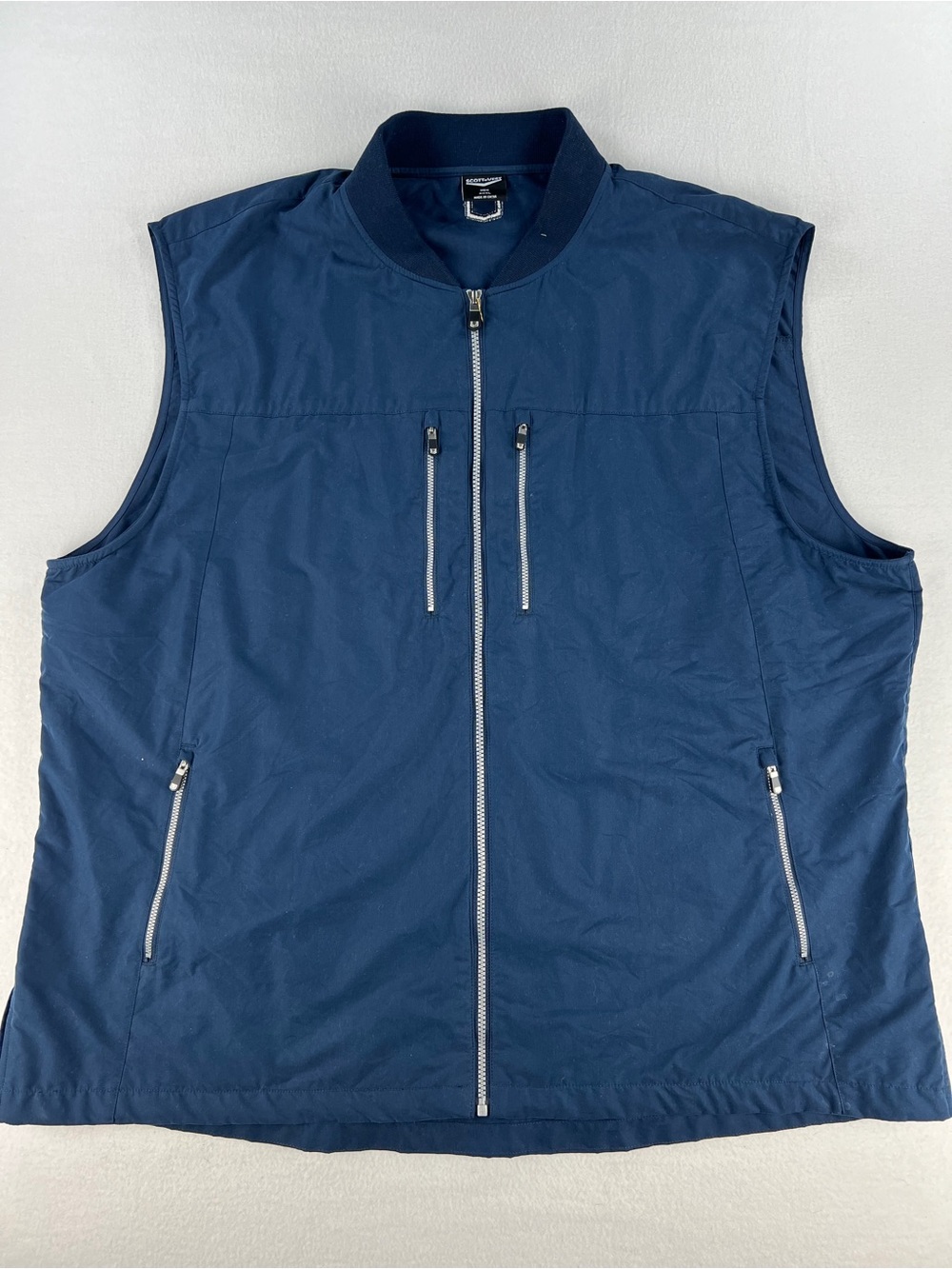 SCOTTeVEST The 101 Vest Sleeveless Travel Utility Pockets Zip Mens 3XL Blue